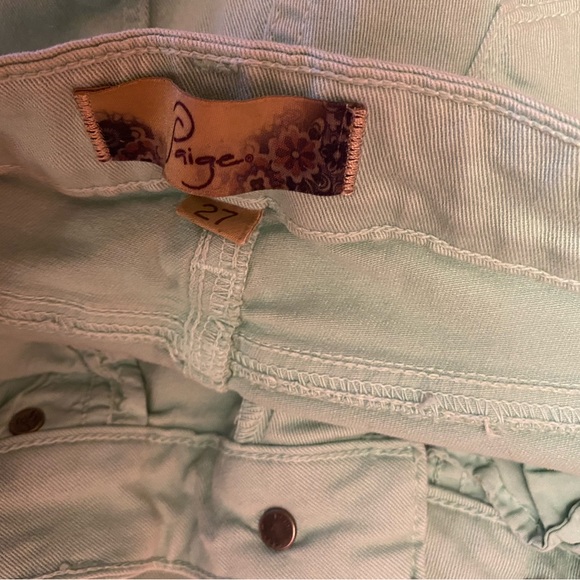 Paige Light Green (Mint Julip) "Peg Super Skinny" size 27 - Picture 5 of 9